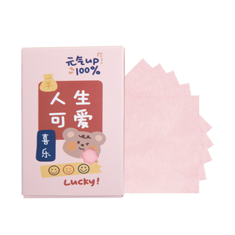 Oil blotting paper with rose