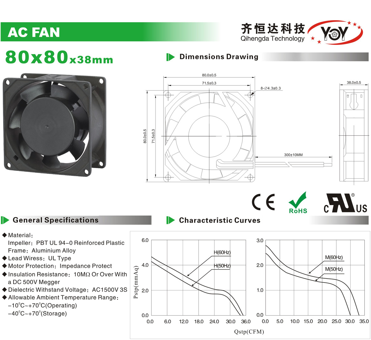 AC fan YA8025