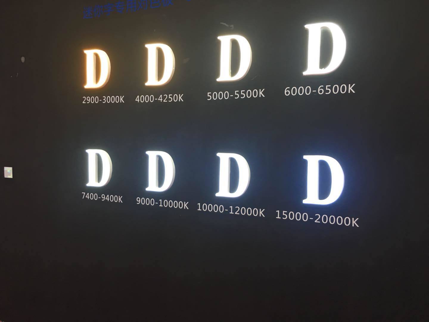 发光字色温