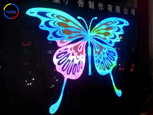 外露灯珠发光字发光效果图