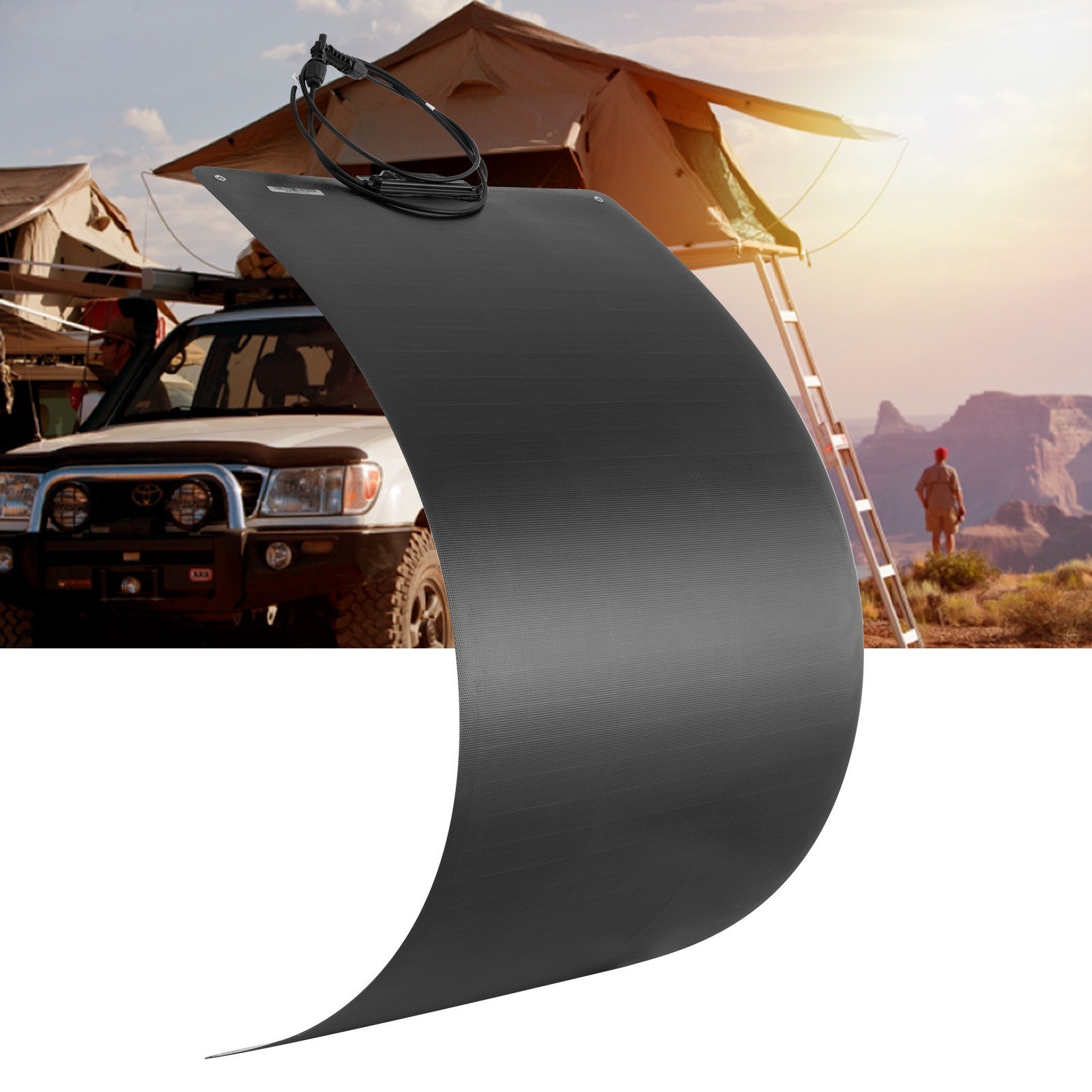 All black flexible solar panel