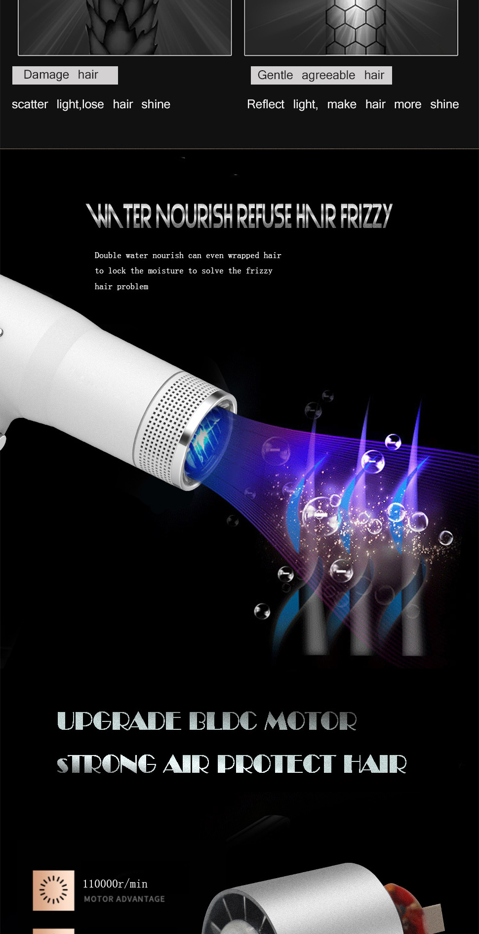 hi-tech hair dryer products