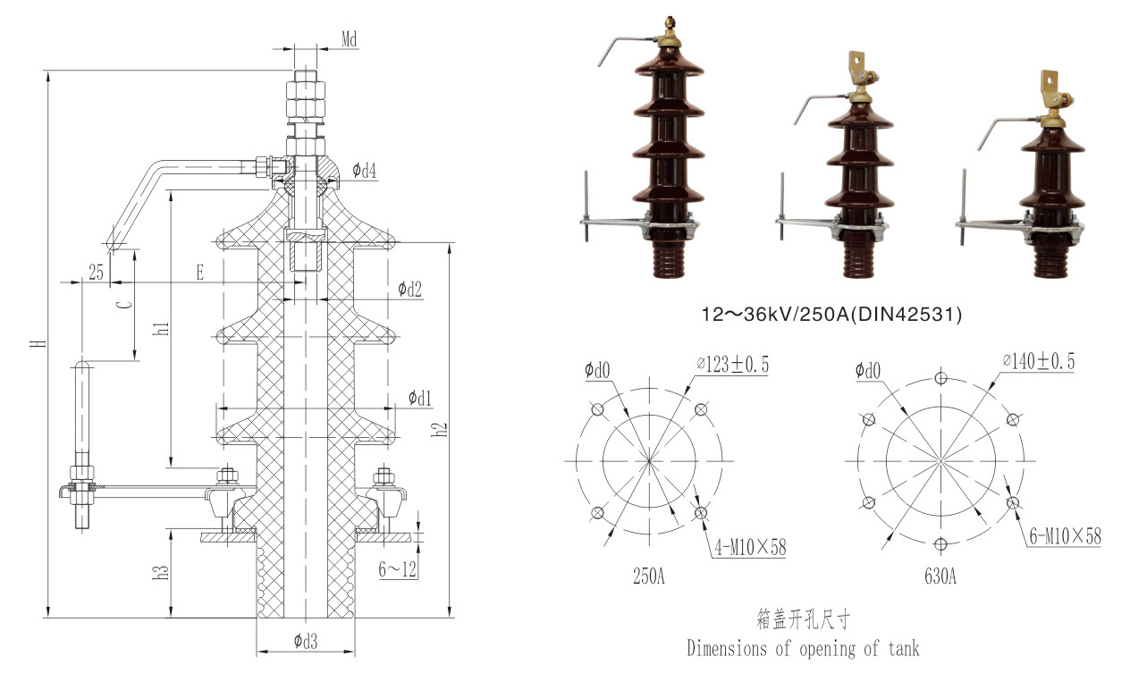 din-standard-transformer-porcelain-bushing-12-36kv-250-630a-draw-lead