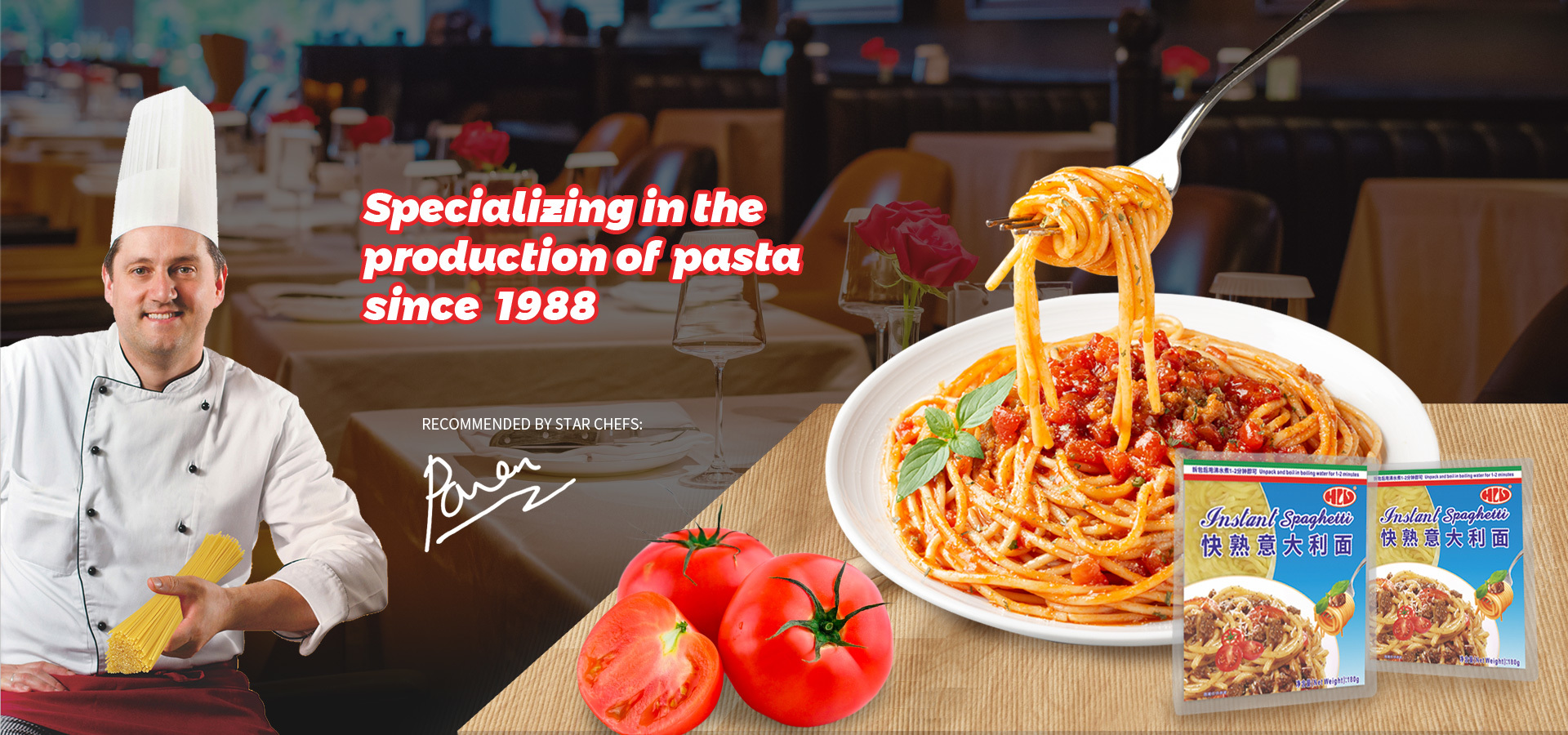 Specializing in the production of pasta since 1988