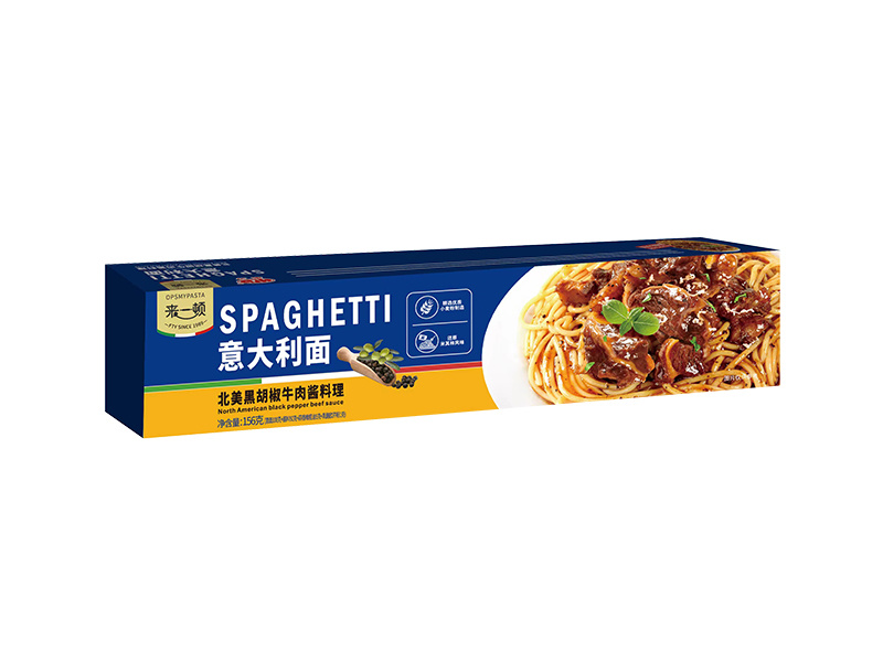 156g spaghetti with North American Black Pepper Beef Sauce