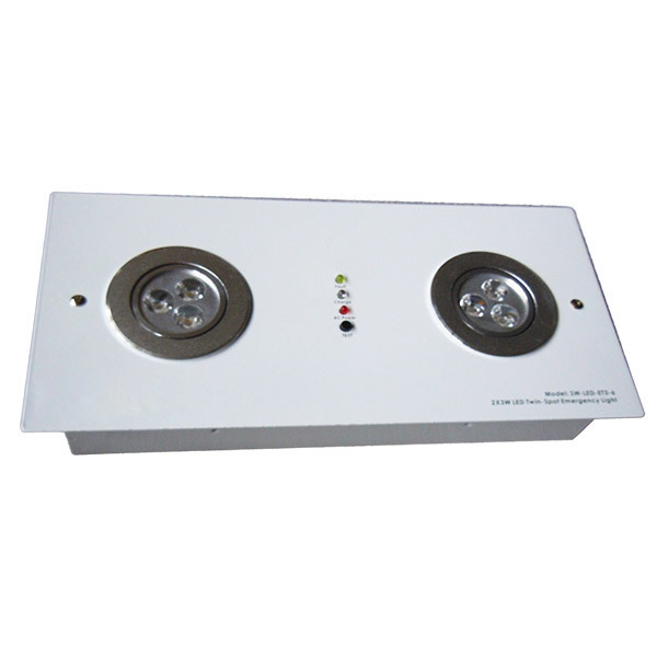 Recessed 2x3W Emergency Led Twin-Spotlight