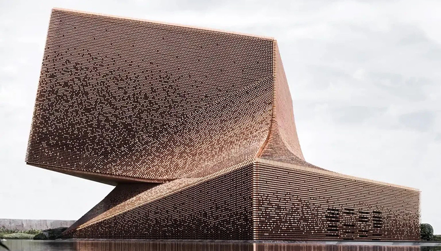 The Jinling Diamond Art Pavilion, Nanjing, Jiangsu, China.