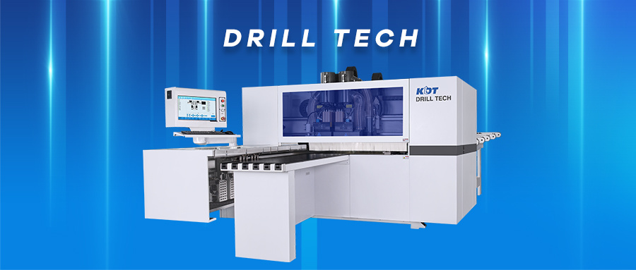 KD-612KS, 6-sides drilling machine with dual drill sets which is industry-leading technology, stable and accurate, making drilling more efficient.