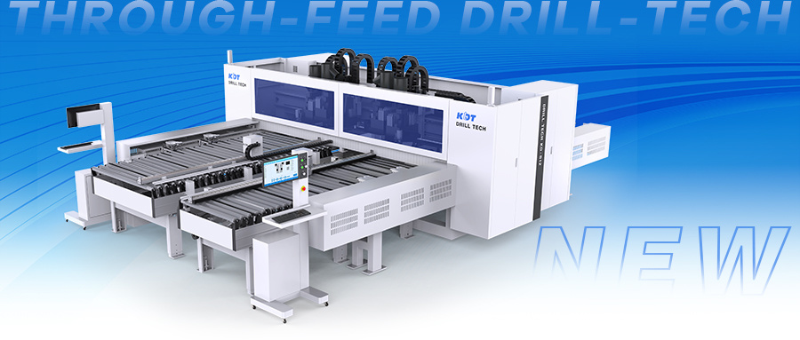 New Model Double-Station Throughfeed Drilling Machine KD-812ZA  | Save time and labor Suitable for both customize and batch production