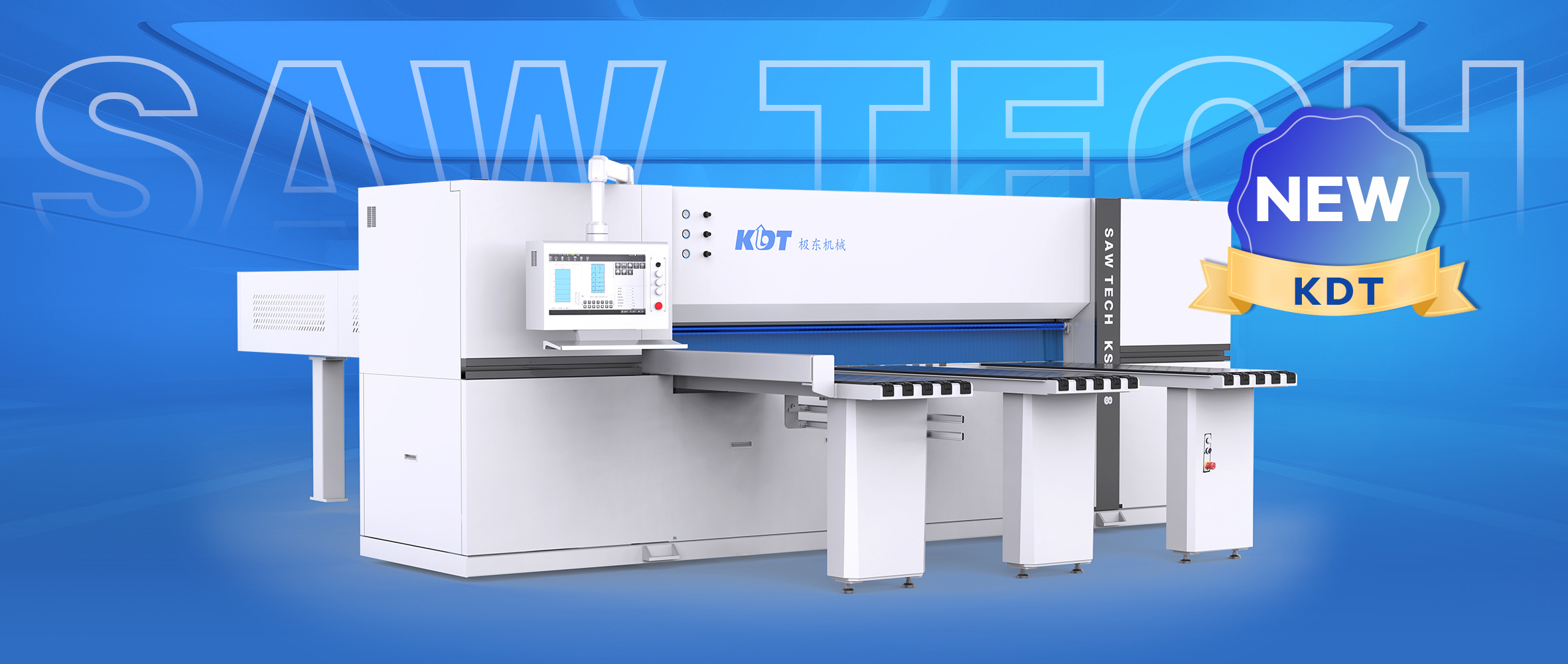 Newly launched front-loading panel saw KS-828D. Reliable quality and with excellent sawing experience.