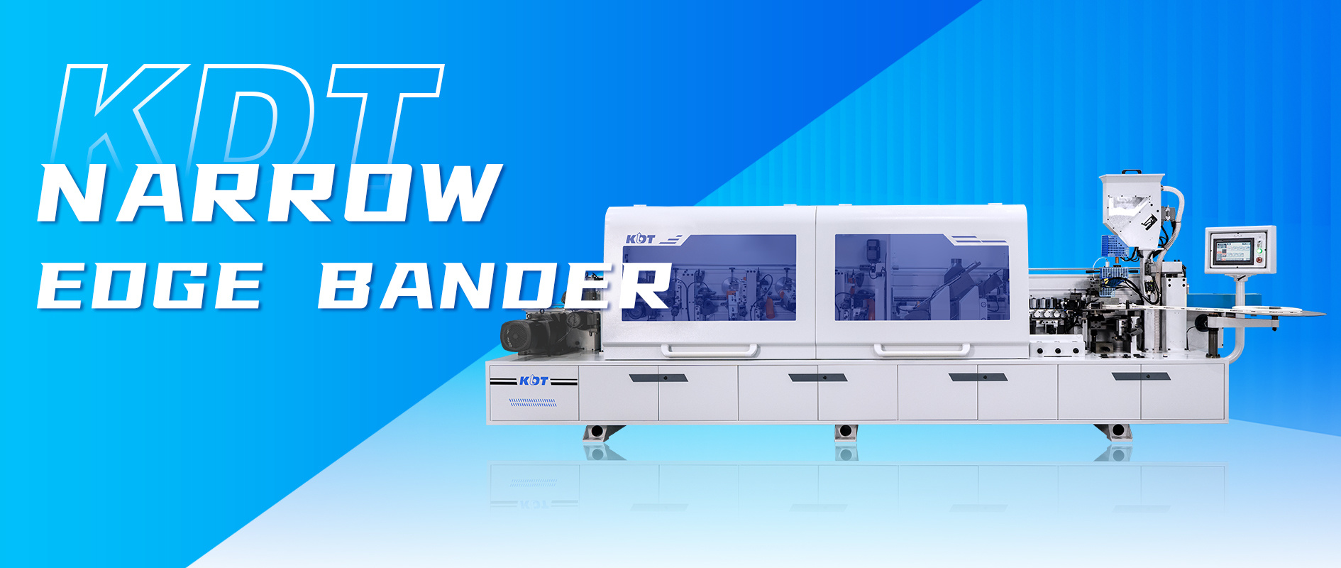 Newly launched narrow edge bander KE-369ZK(W30), compact and with powerful function. Your right-hand on edging.