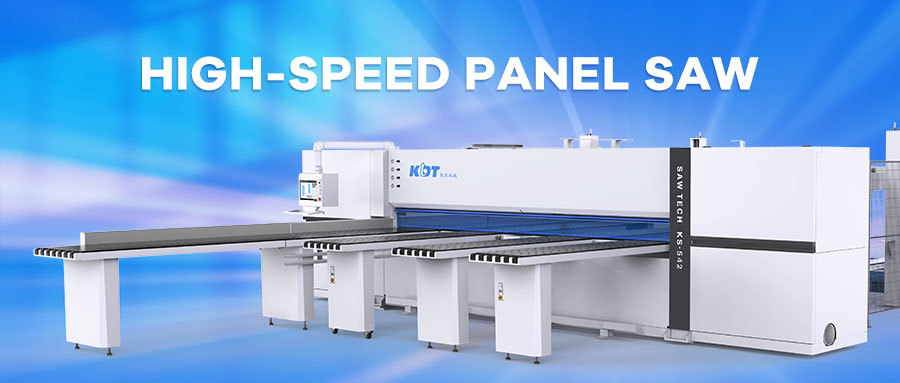 High-speed Panel Saw KS-542HL, with heavy-duty frame, guarantee for a high speed sawing work.