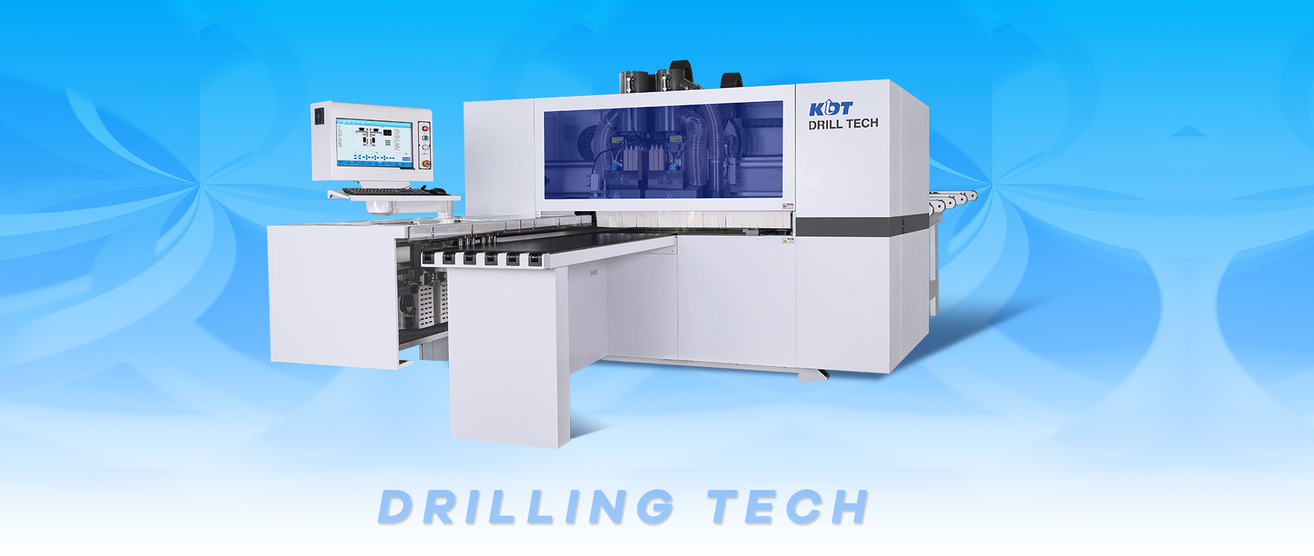 Six-sides drilling machine KD-612KSZ with intelligent tools change, high efficiency and stable.