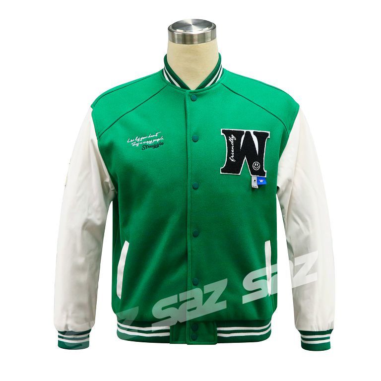 chenille embroidery classic college jacket