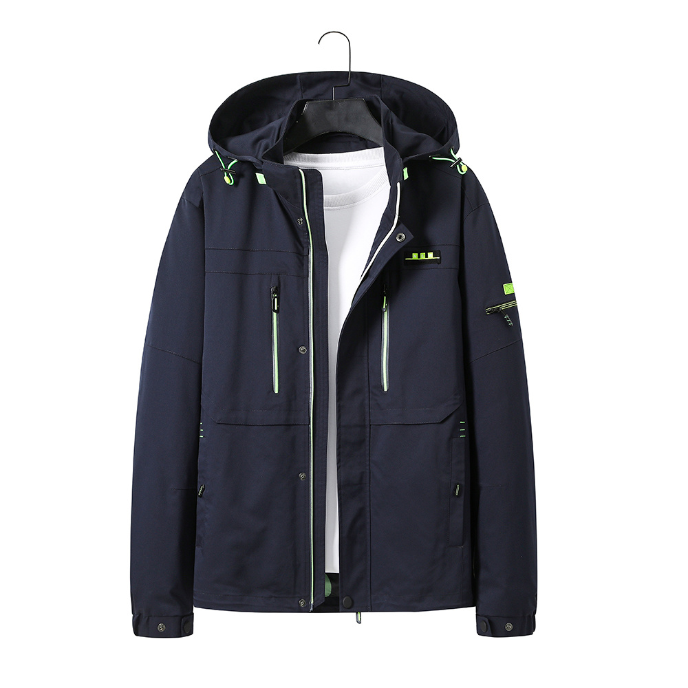 spring outdoor jacket with detachable hood