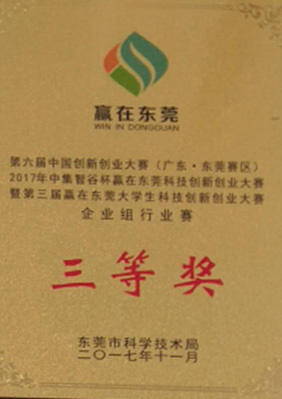 The 6th China Innovation and Entrepreneurship Competition (Guangdong. Dongguan Division)