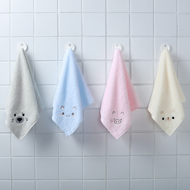Children's square small towels boys and girls Spring and autumn household cotton absorbent face washcloth