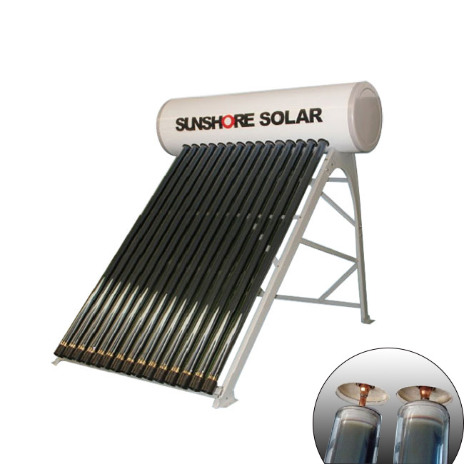 Heat pipe pressurized solar water heater