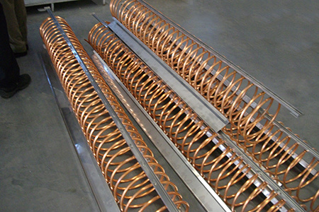 Pressurized copper coil solar water heater