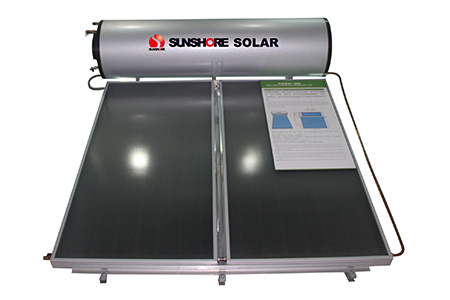 Flat plate pressurized solar water heater