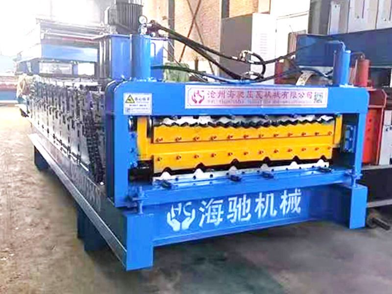 Structural composition and use of C-shaped steel tile press