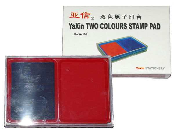 Deluxe two-color stamp pad transparent