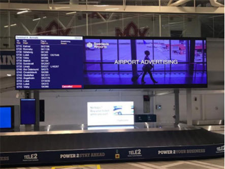 AIRPORT LED DISPLAYS gives a worry-free travel experience for airport passengers