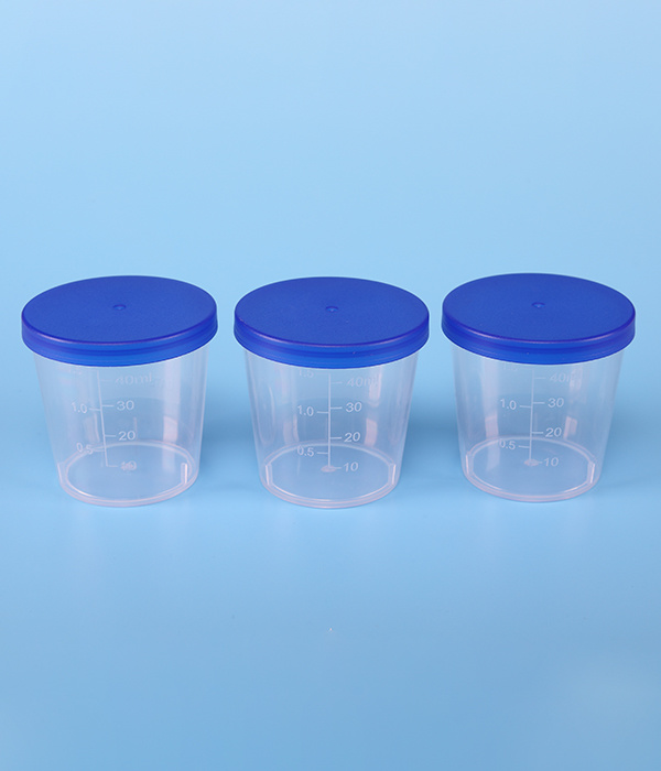 40ml Disposable Urine Collection Cup Medical Use(Pressed cover)
