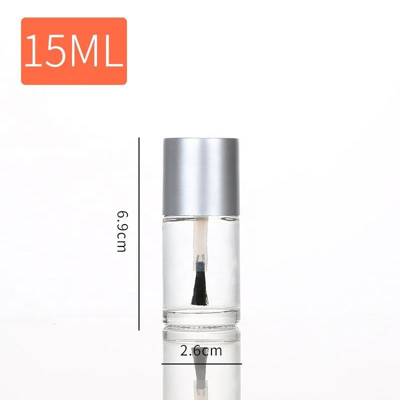 8ml 10ml 12ml Clear Glass Nail Polish Bottles Empty Cylindrical Bottles