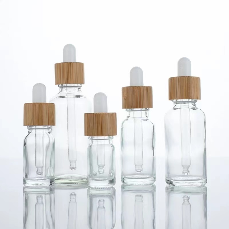 cheapest essential oil glass bottle with bamboo dropper