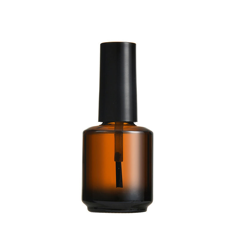 15ml Clear Amber Matte Black Glass Nail Polish Bottle