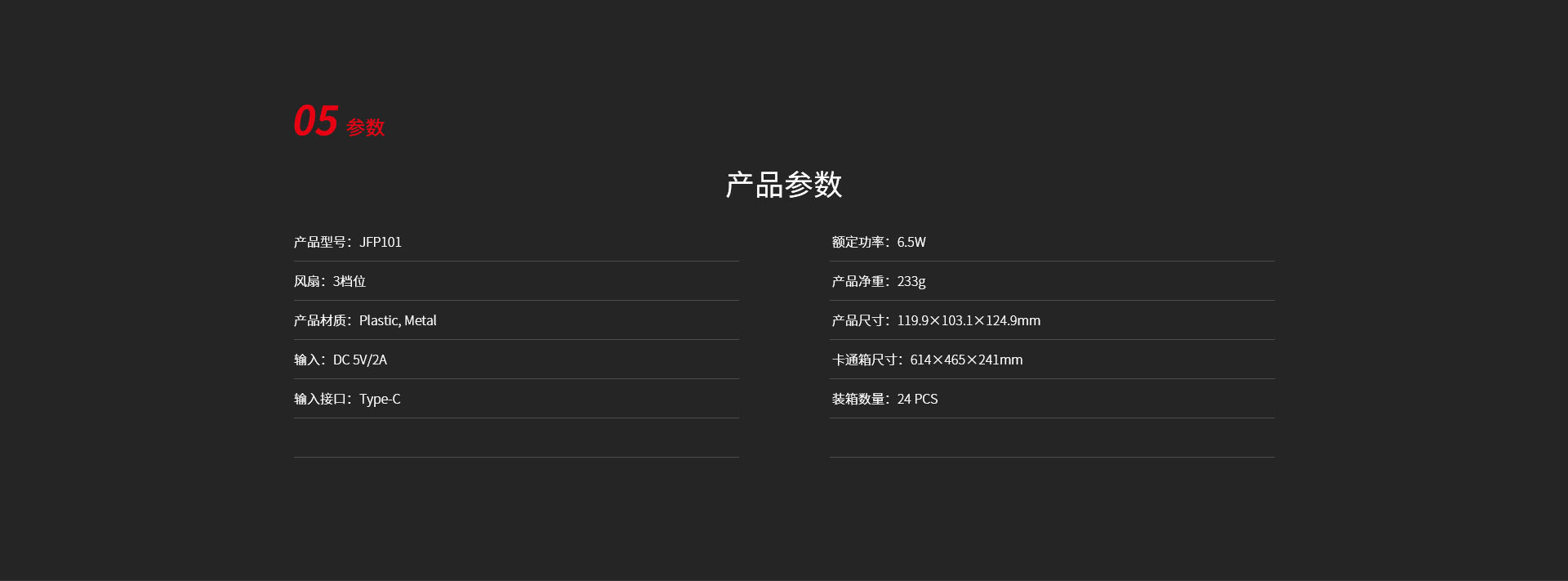 JFP101 风球一号风扇