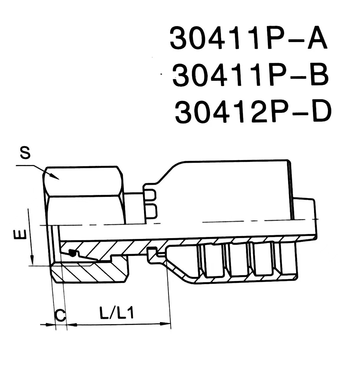 METRIC FEMALE 24°CONE O-RING L.T.ONE PIECE FITTING