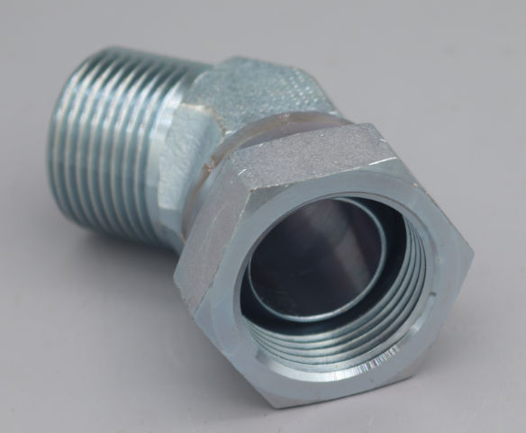 45°BSP MALE 60° SEAT/FEMALE SWIVEL 60° CONE