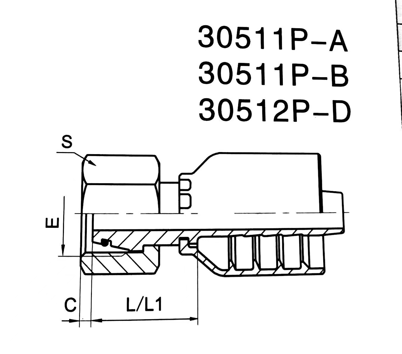 METRIC FEMALE 24° CONE O-RING L.T. PIECE FITTING