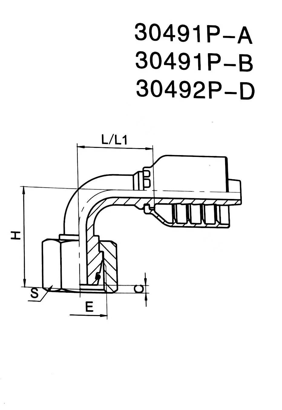 90°METRIC FEMALE 24°CONE O-RING L.T.ONE PIECE FITTING