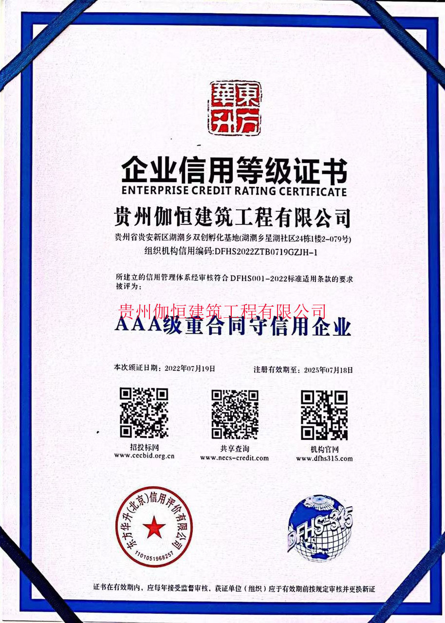 AAA級重合同守信用企業(yè)