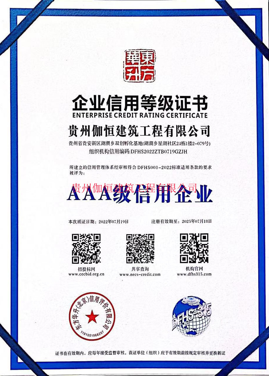 AAA級信用企業(yè)