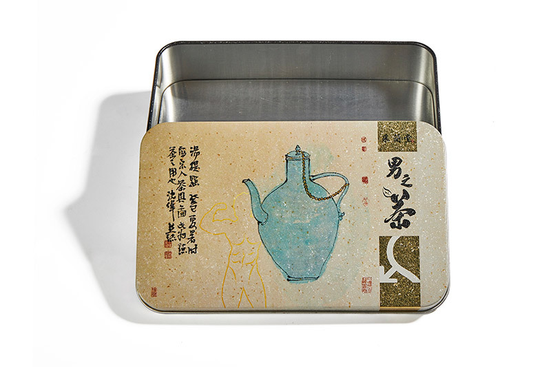 rectangle tea tin box