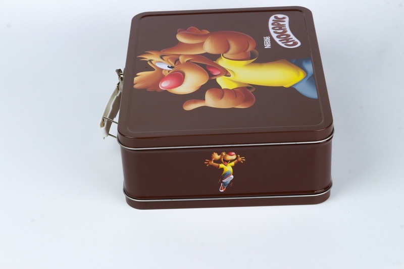 lunch tin box with plastic handle  LB523