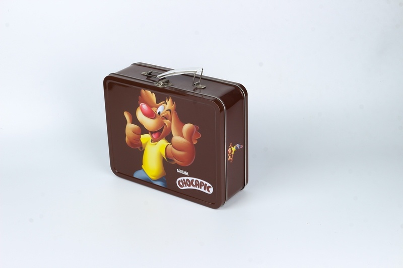 lunch tin box with plastic handle  LB523
