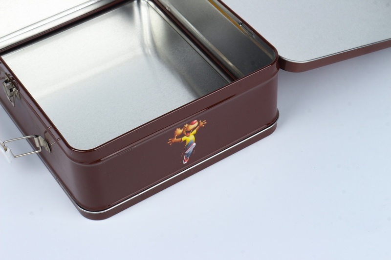 lunch tin box with plastic handle  LB523