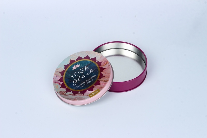 round metal tin container for cookies RB120