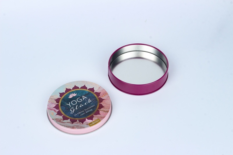 round metal tin container for cookies RB120