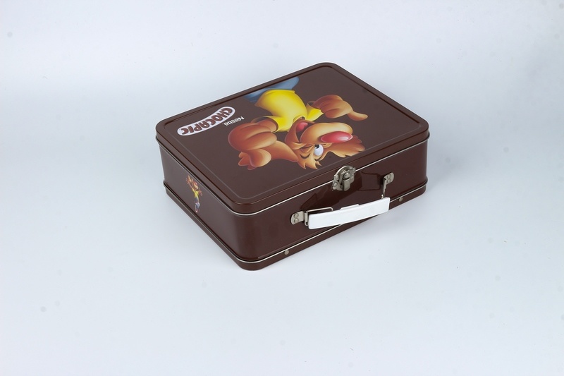 lunch tin box with plastic handle  LB523