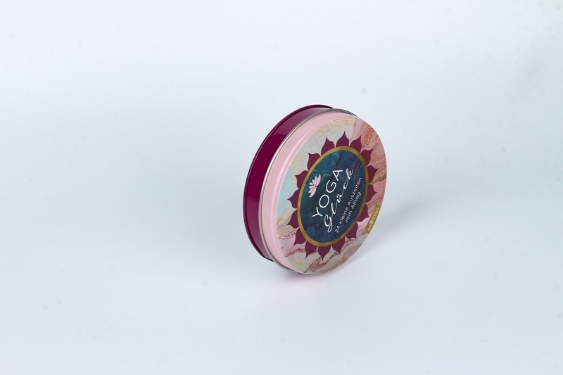 round metal tin container for cookies RB120