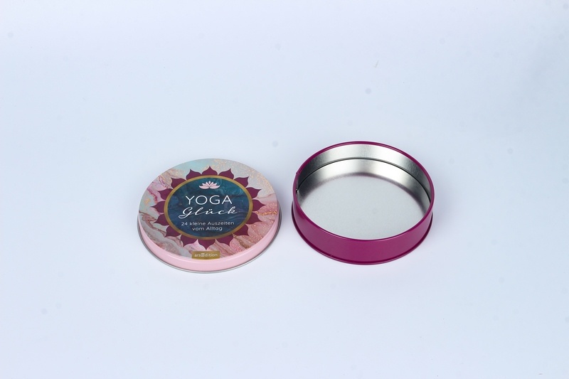 round metal tin container for cookies RB120