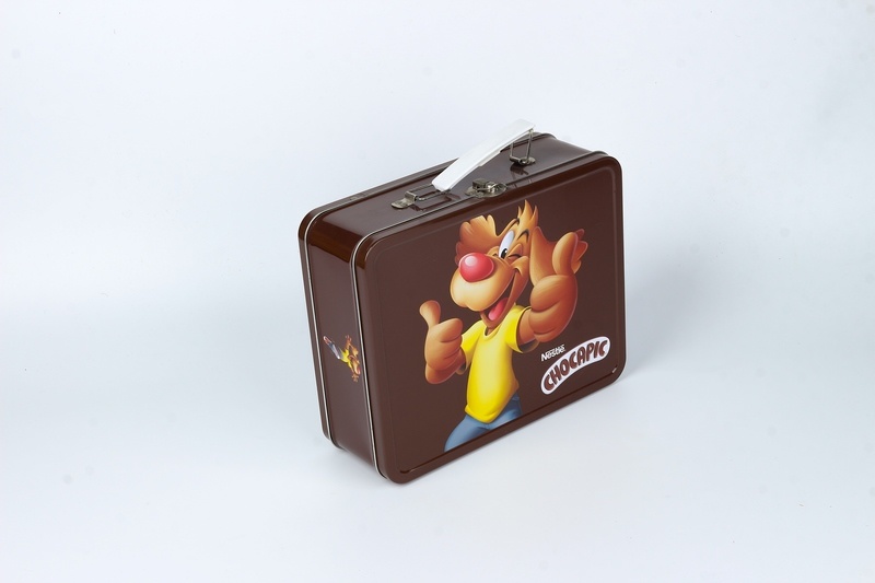 lunch tin box with plastic handle  LB523
