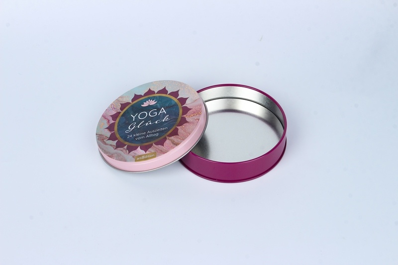 round metal tin container for cookies RB120