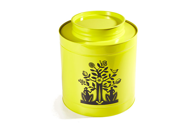 Tea tin box round tin box